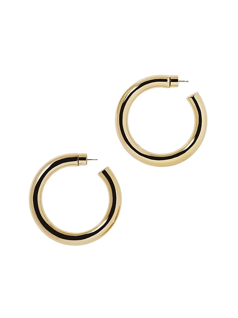 Jamma 10K-Gold-Plated Huggie Earrings