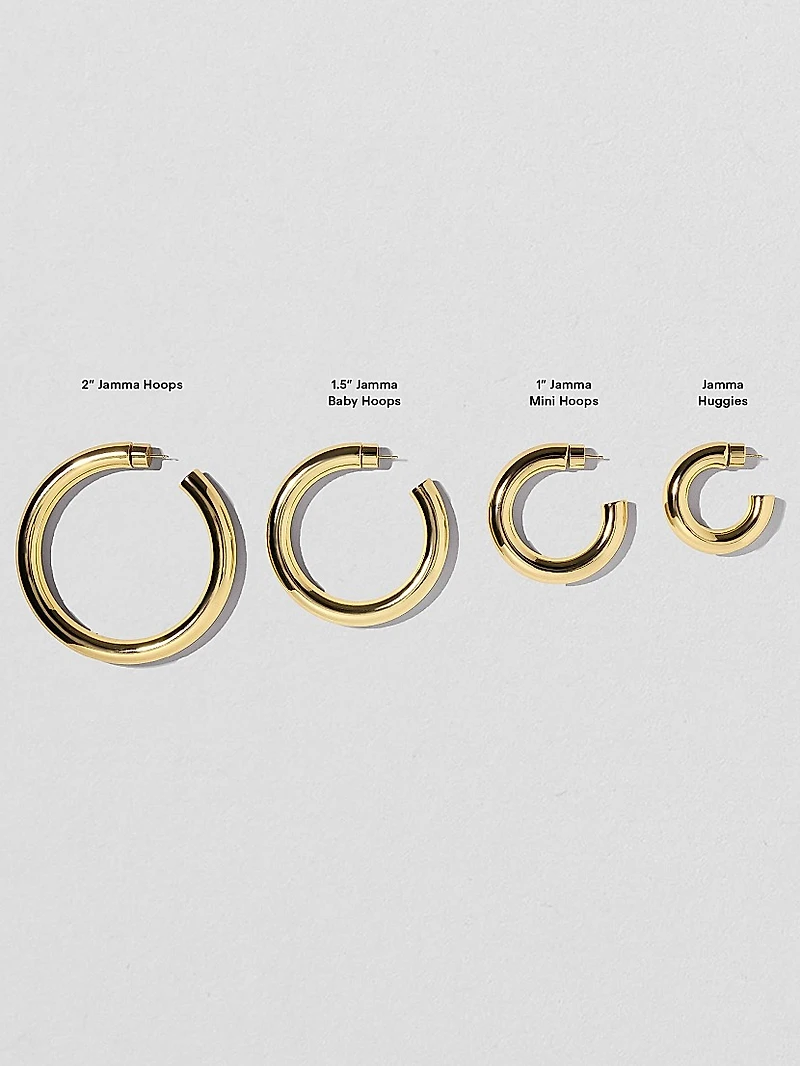 Jamma 10K-Gold-Plated Huggie Earrings