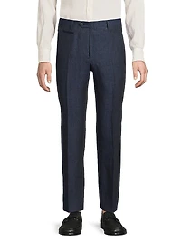 Straight-Leg Linen Trousers