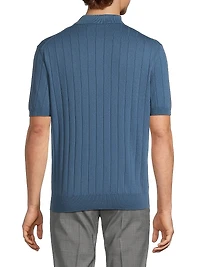 Knit Short-Sleeve Polo Shirt