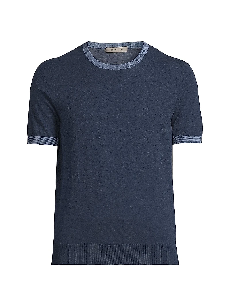Cotton-Silk Crewneck T-Shirt