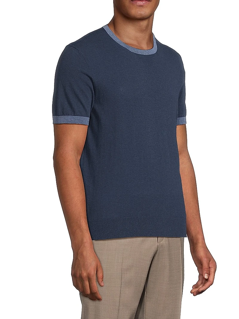 Cotton-Silk Crewneck T-Shirt