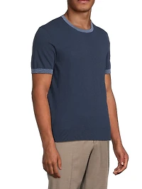 Cotton-Silk Crewneck T-Shirt