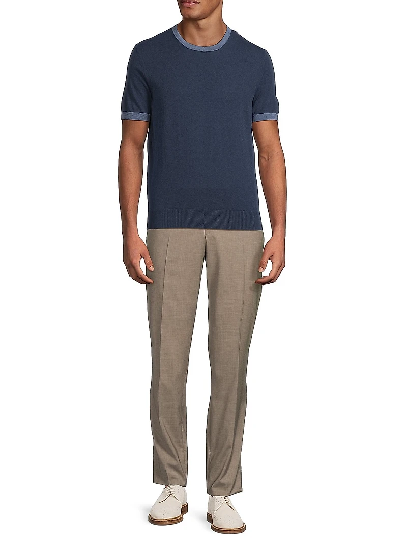 Cotton-Silk Crewneck T-Shirt