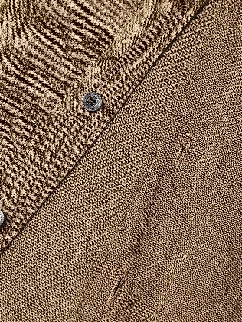 Linen Button-Front Shirt