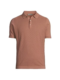 Textured Cotton Polo Shirt