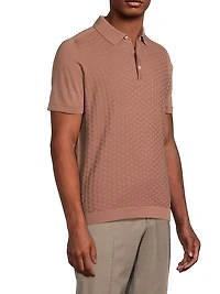 Textured Cotton Polo Shirt