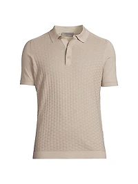 Jacquard Knit Polo Shirt