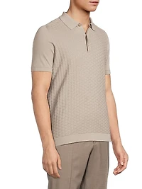 Jacquard Knit Polo Shirt