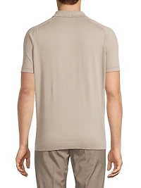 Jacquard Knit Polo Shirt