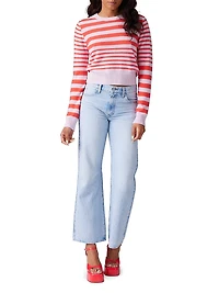 Womad Stripe Little Crew Sweater