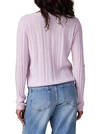 Nadia Rib-Knit V-Neck Sweater