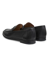 Milton R Apron-Toe Leather Penny Loafers