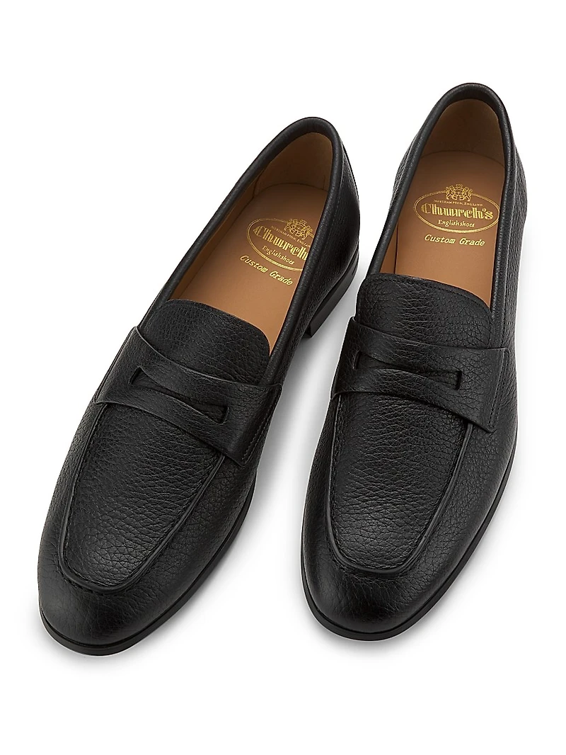 Milton R Apron-Toe Leather Penny Loafers
