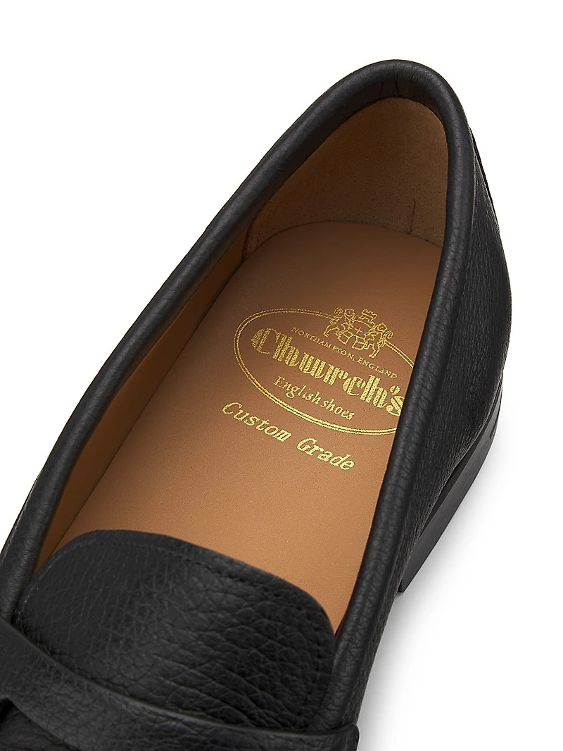 Milton R Apron-Toe Leather Penny Loafers