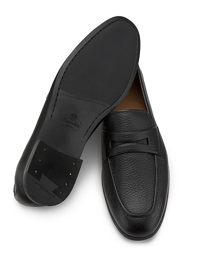 Milton R Apron-Toe Leather Penny Loafers