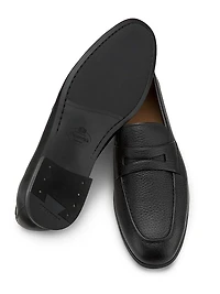 Milton R Apron-Toe Leather Penny Loafers