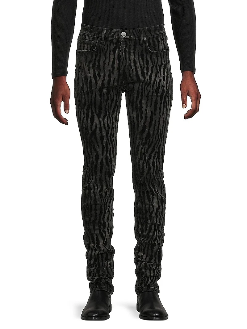 Greyson Noir Tigre Skinny Jeans