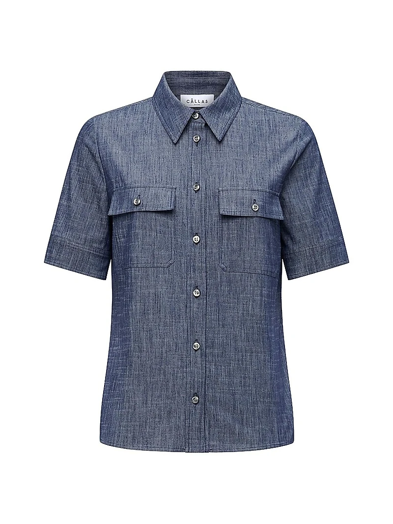 Vesper Stretch Denim Poplin Shirt