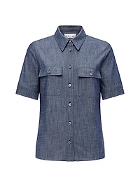 Vesper Stretch Denim Poplin Shirt