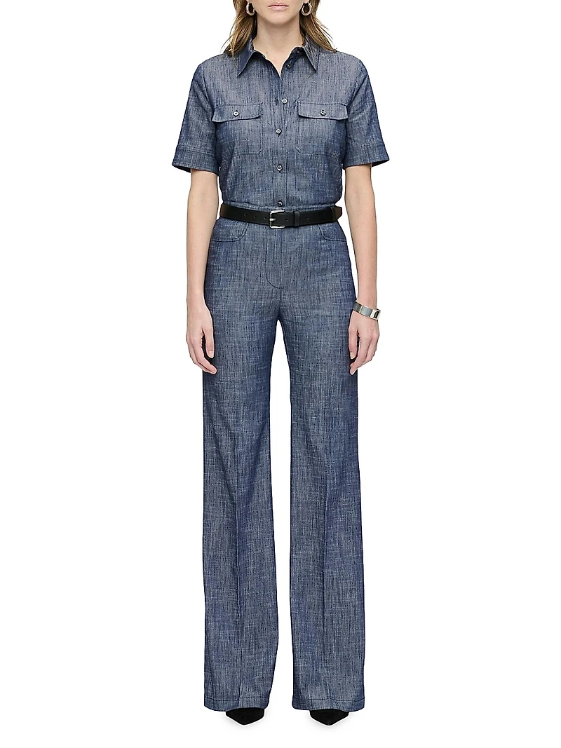 Vesper Stretch Denim Poplin Shirt