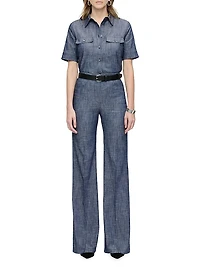 Vesper Stretch Denim Poplin Shirt