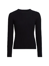 Elsa Rib-Knit Silk-Cotton Top