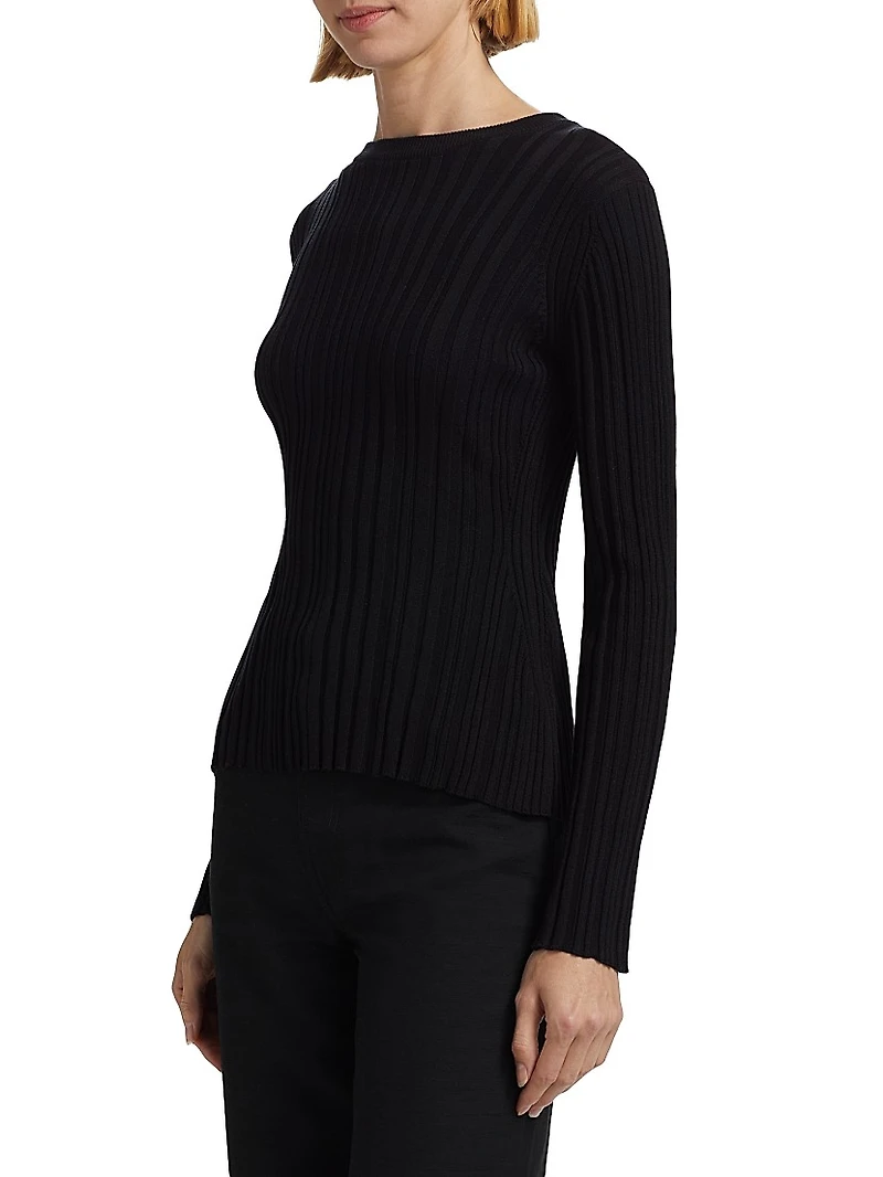 Elsa Rib-Knit Silk-Cotton Top