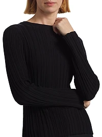 Elsa Rib-Knit Silk-Cotton Top
