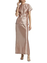 Pero Fitted Short-Sleeve Blouse