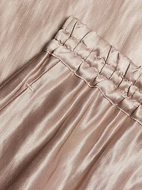 Liam Satin Drawstring Maxi-Skirt