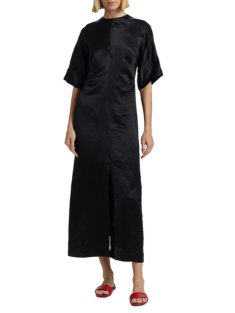 Ruby Fitted Short-Sleeve Dress