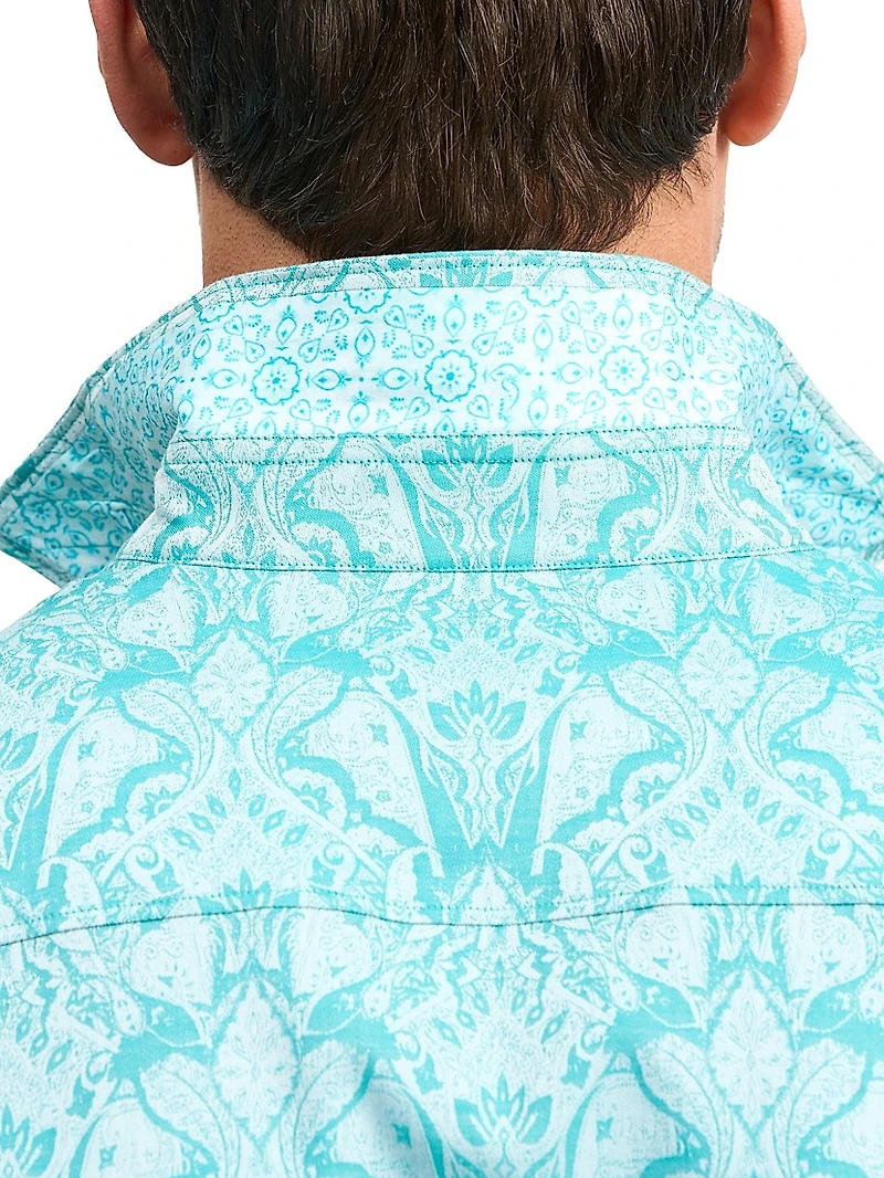 Highland Printed Button-Front Shirt