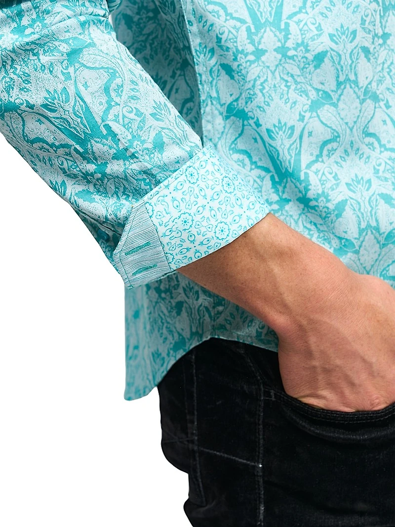Highland Printed Button-Front Shirt