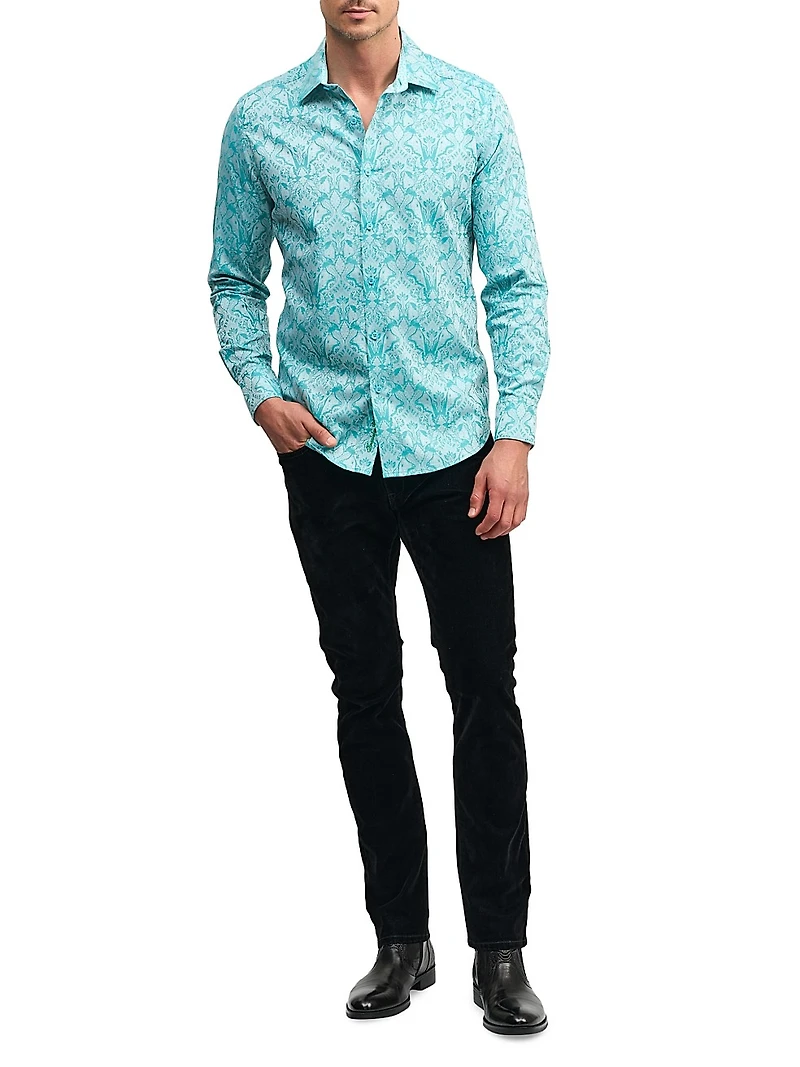 Highland Printed Button-Front Shirt
