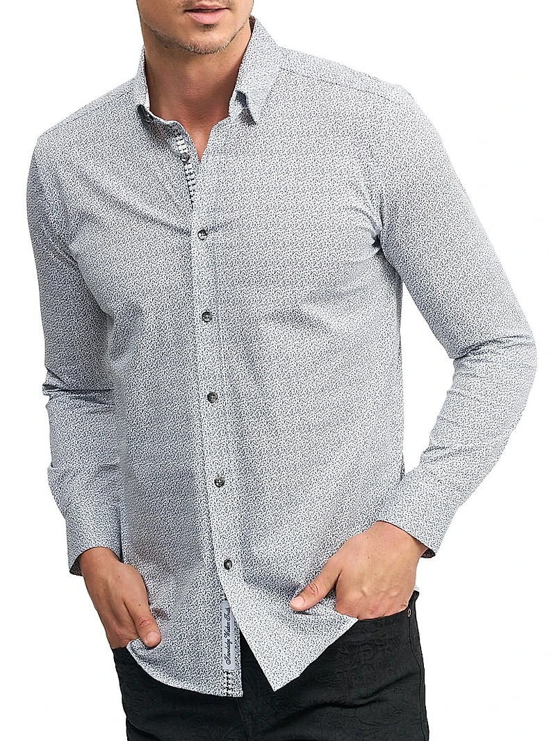 Dorsey Printed Button-Front Shirt