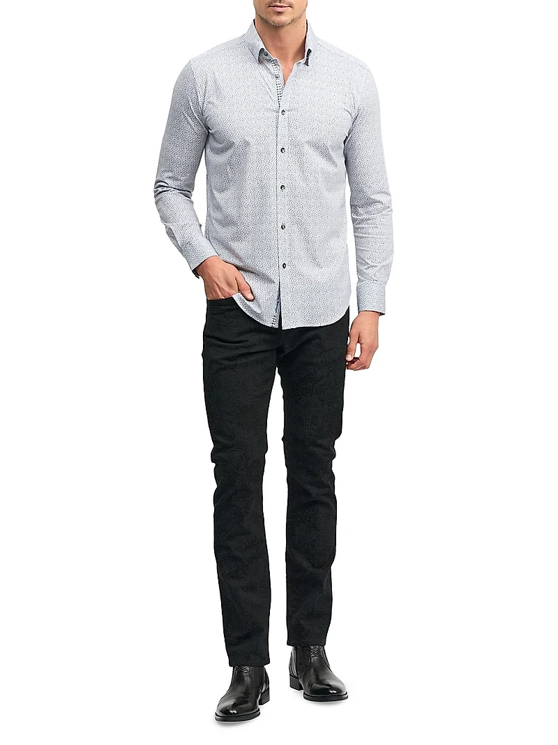 Dorsey Printed Button-Front Shirt