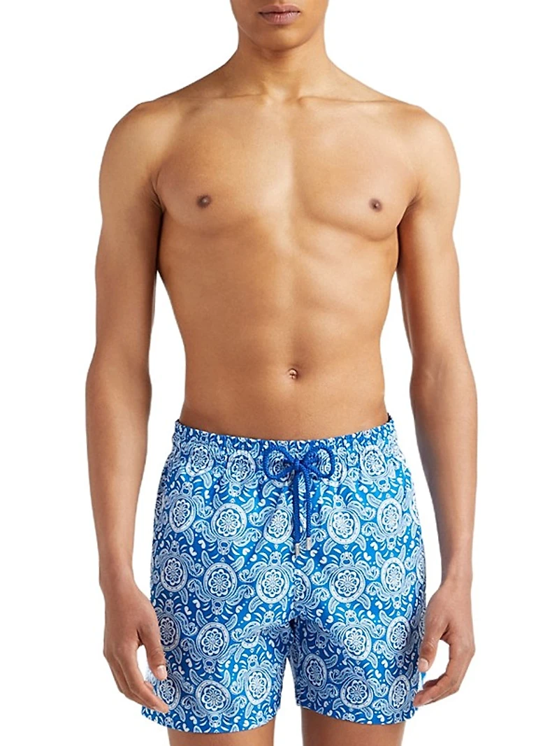 Graphic Turtle Swim Shorts