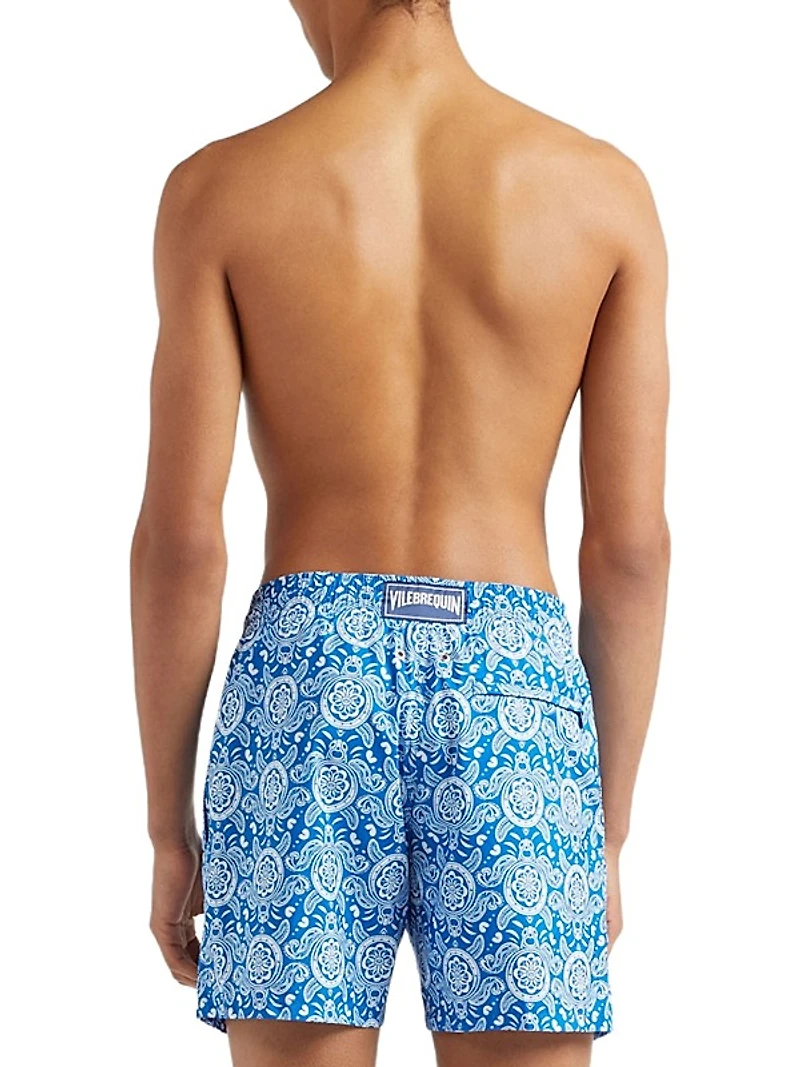 Graphic Turtle Swim Shorts