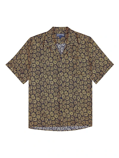 Geometric Carapaces Linen Camp Shirt