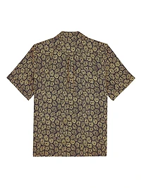 Geometric Carapaces Linen Camp Shirt