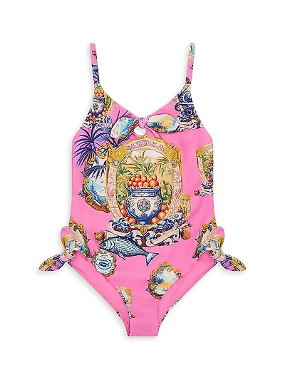 Little Girl's & Salty Splendour One-Piece Swimsuit