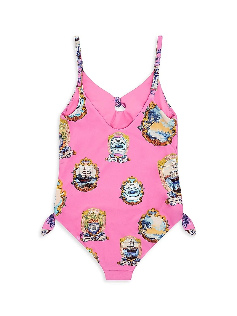 Little Girl's & Salty Splendour One-Piece Swimsuit
