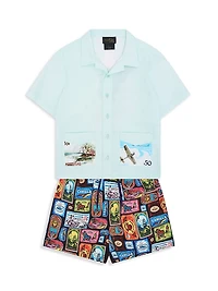 Little Boy's & Sal Do Mar Boardshorts
