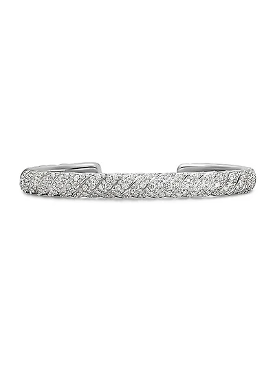 Sculpted Cable Cuff Bracelet in 18K Gold