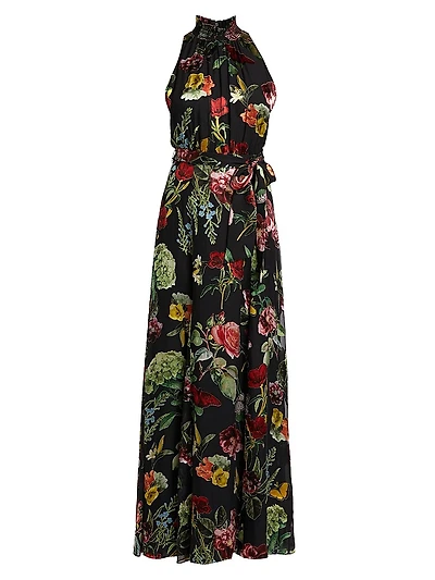 Dita Floral Halter Gown