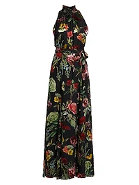 Dita Floral Halter Gown