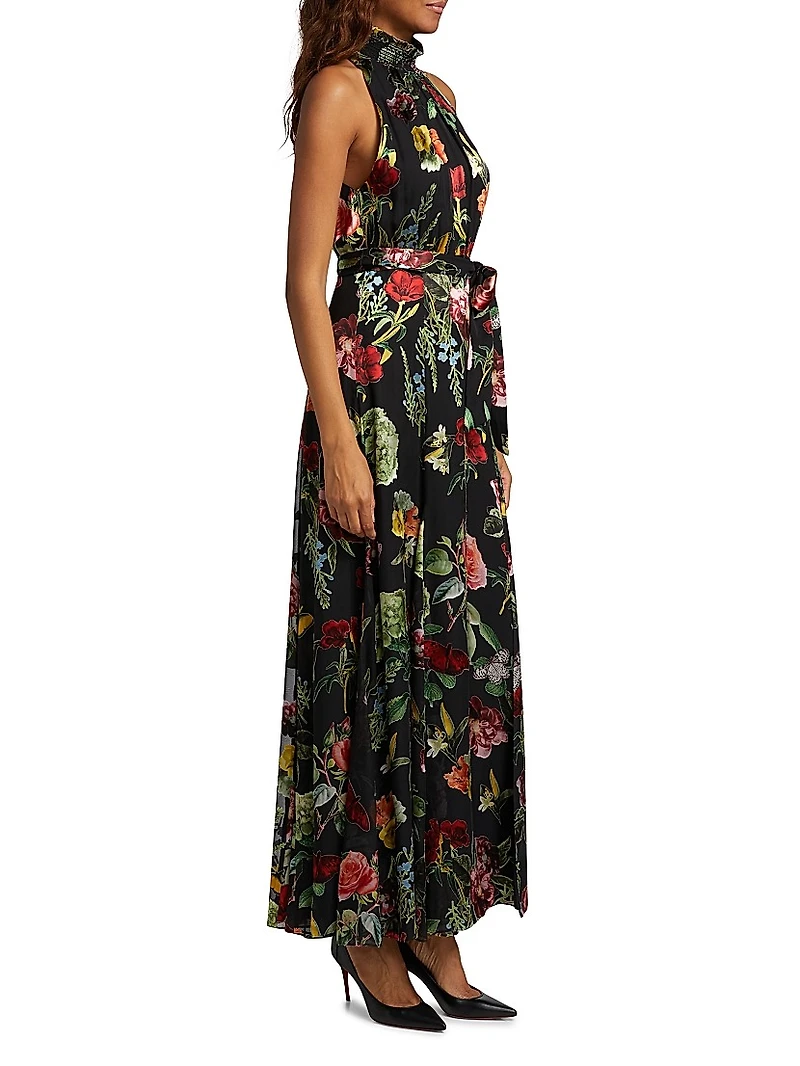 Dita Floral Halter Gown
