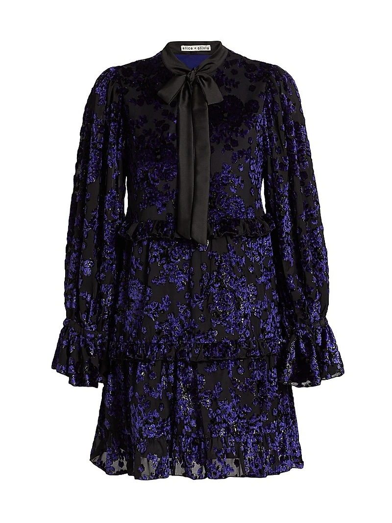 Moranne Satin Tieneck Minidress