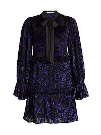 Moranne Satin Tieneck Minidress